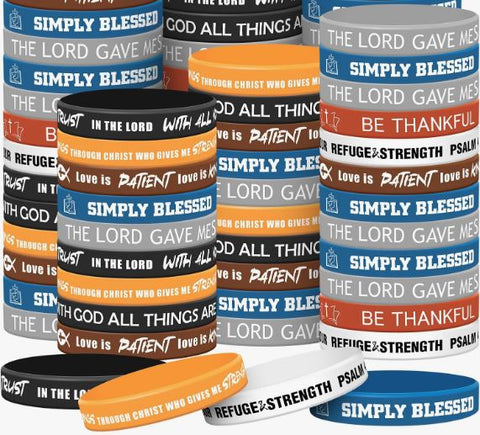 Silicone Scripture Bracelet